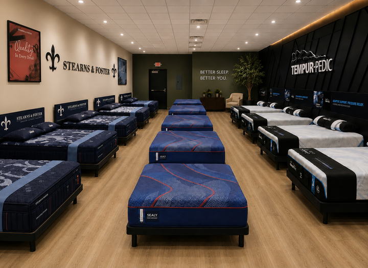 Helix, WinkBed, Tempur-Pedic, Sealy and Stearns & Foster mattresses available to compare near New Caney, Texas