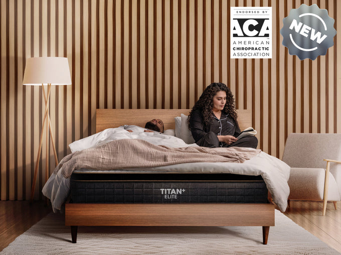 Brooklyn Bedding Titan Plus Elite mattress in a bedroom