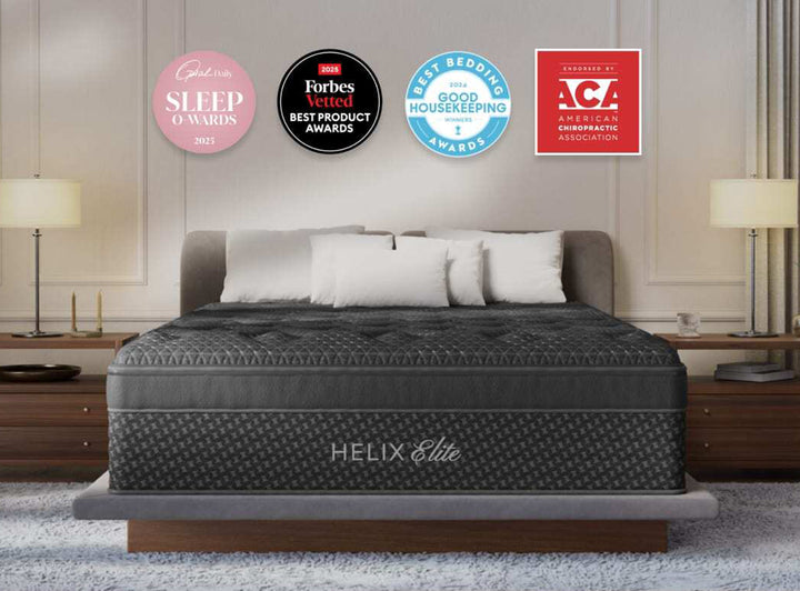Helix Midnight Elite mattress display at Texan Mattress Magnolia TX showroom