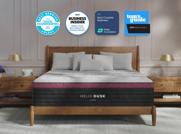 Helix Dusk Luxe medium-firm pillow top mattress at Texan Mattress