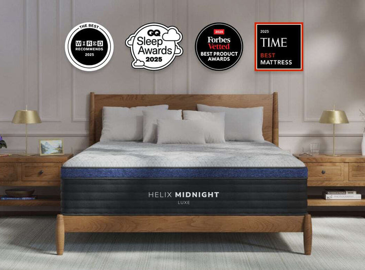 Helix Midnight Luxe cooling pillow top mattress at Texan Mattress