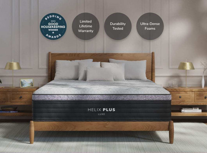 Helix Plus Luxe big and tall luxury hybrid mattress at Texan Mattress
