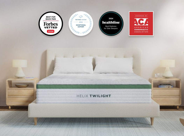 Helix Twilight firm hybrid mattress for side sleepers