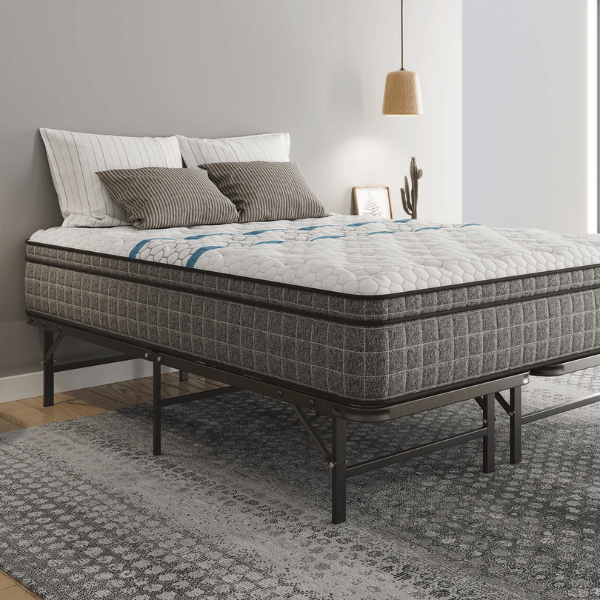 Product description Keep your mattress supported while maximizing your under bed storage. This frame is lightweight, durable and easy to assemble. -14" frame with sleek design for maximum storage -Convenient